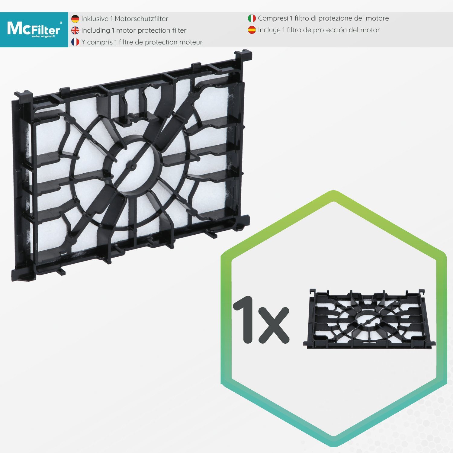 für Silence + Power SPARSET, McFilter Staubsaugerbeutel Hygieneverschluss 5-lagiger passend Siemens VSQ5X1230 11 Motorschutzfilter + Beutel mit Extreme Motorschutzfilter St., Staubsauger, Q5.0