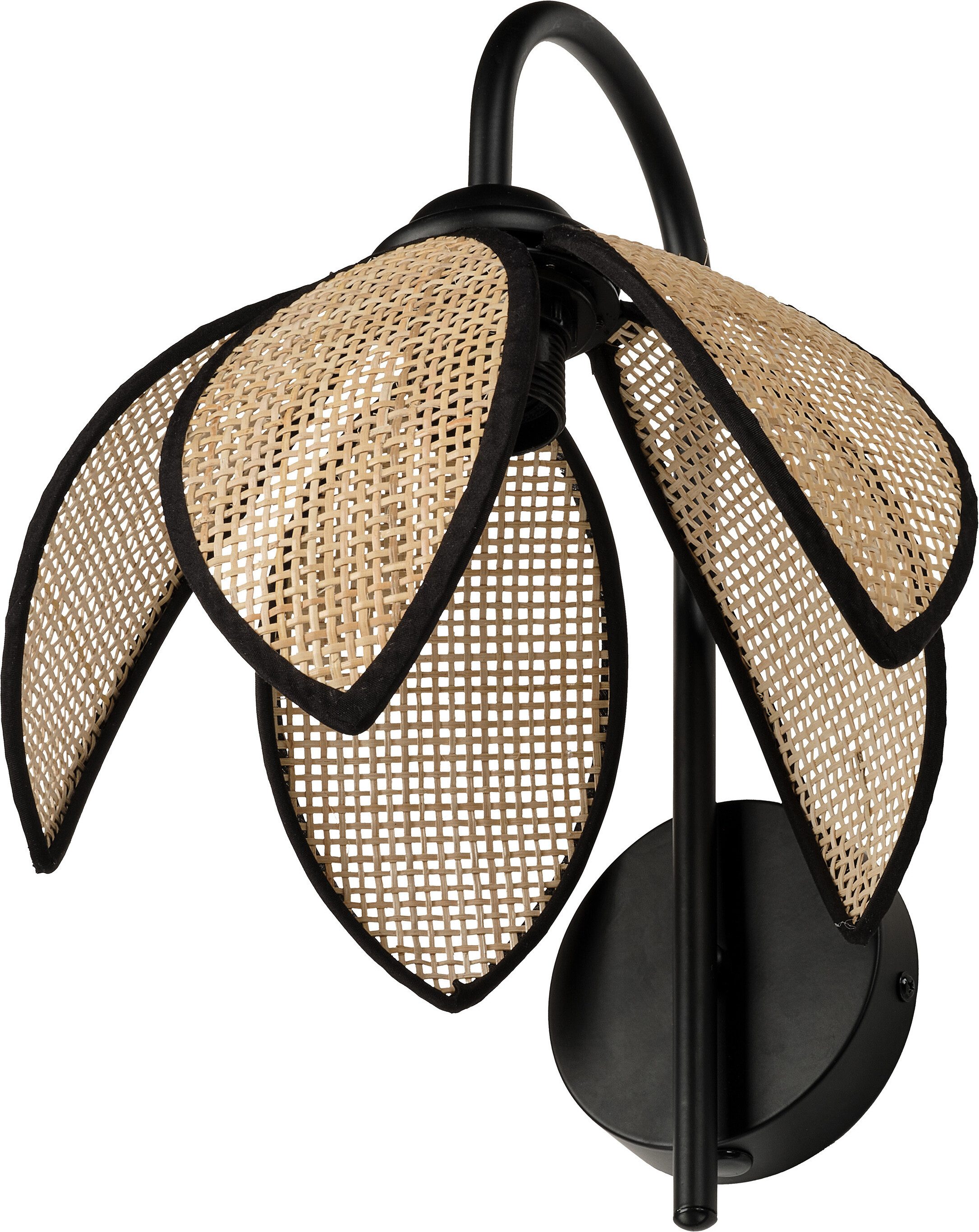 Osram Wandleuchte Decor Rattan, ohne Leuchtmittel, braun, E27, Rattan und Stahl