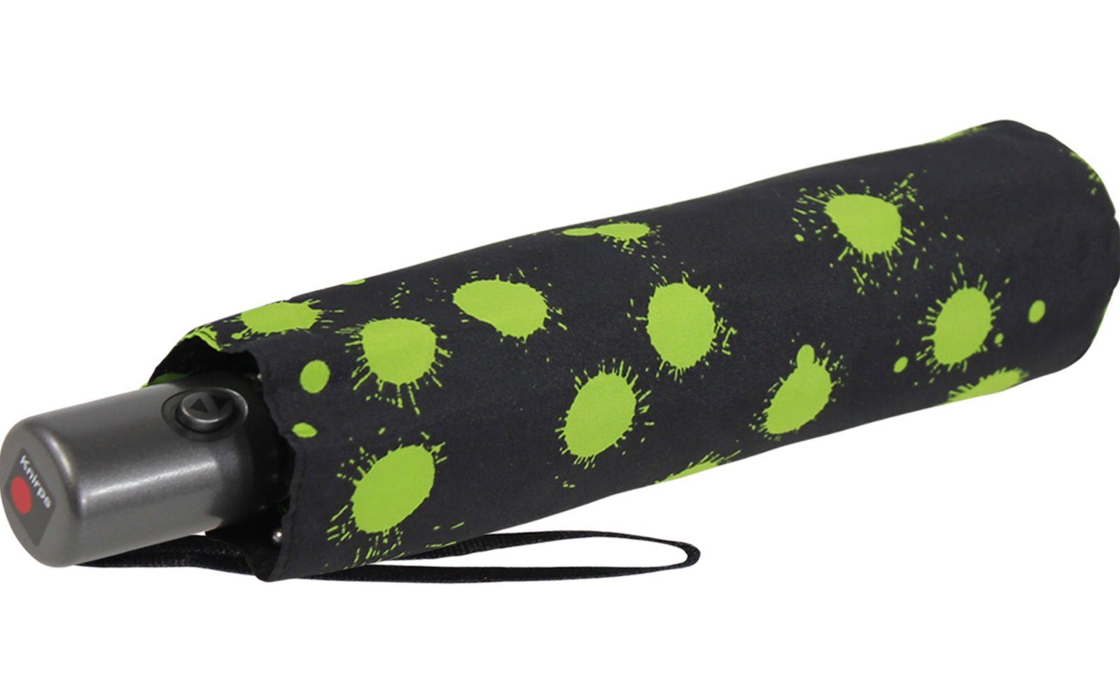 Knirps® Taschenregenschirm Slim Duomatic mit Auf-Zu-Automatik - Paint Drops, immer mit dabei, passt in jede Tasche – Bild 4 von 5
