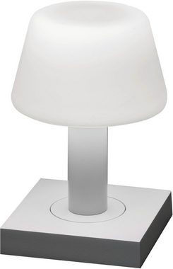 KONSTSMIDE LED Tischleuchte Monaco, LED fest integriert, Warmweiß, Monaco USB-Tischleuchte weiß, 2700/3000K, dimmbar, Glas