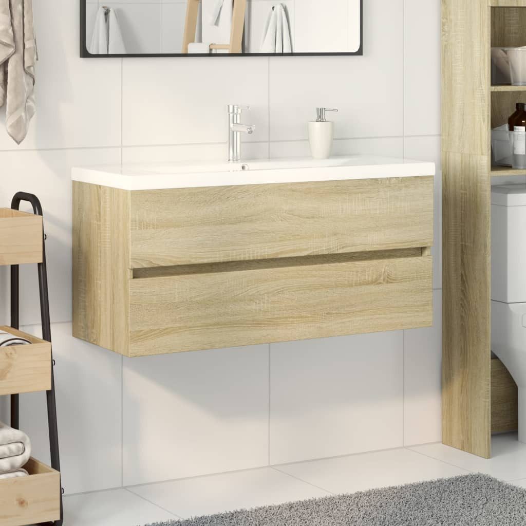 vidaXL Badezimmer-Set 2-tlg. Badmöbel-Set Keramik und günstig online kaufen