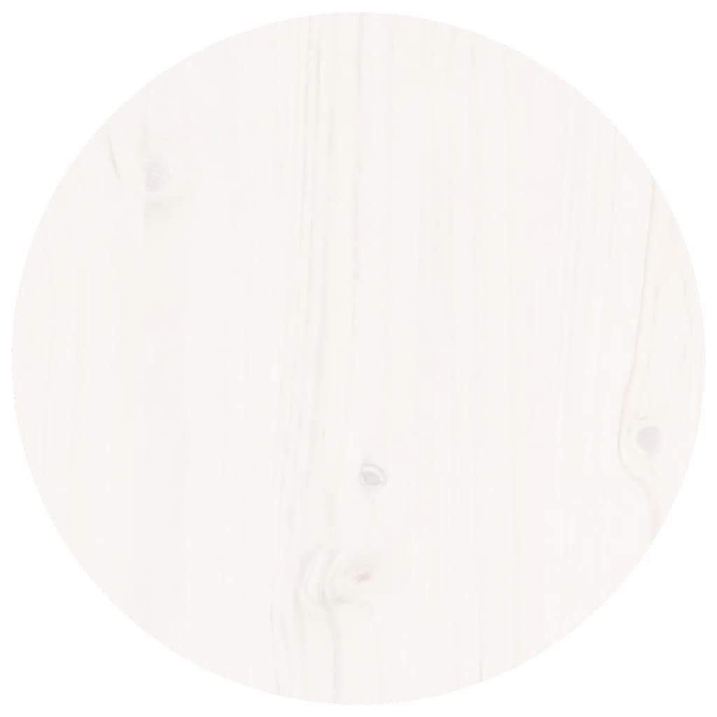 40x60 Weiß Weiß Ø (1-St) cm | vidaXL Couchtisch Couchtisch Massivholz Kiefer Weiß