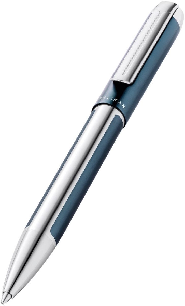 Pelikan Füllfederhalter Drehkugelschreiber Pure K40 Petrol Silber