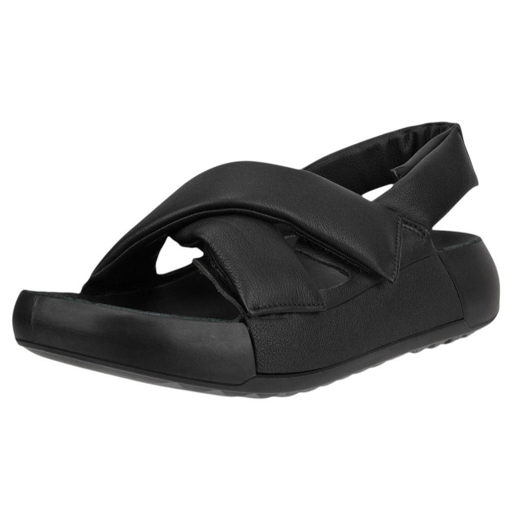 Ecco Cozmo Croos (Vollnarbenleder) schwarz Damen Sandale