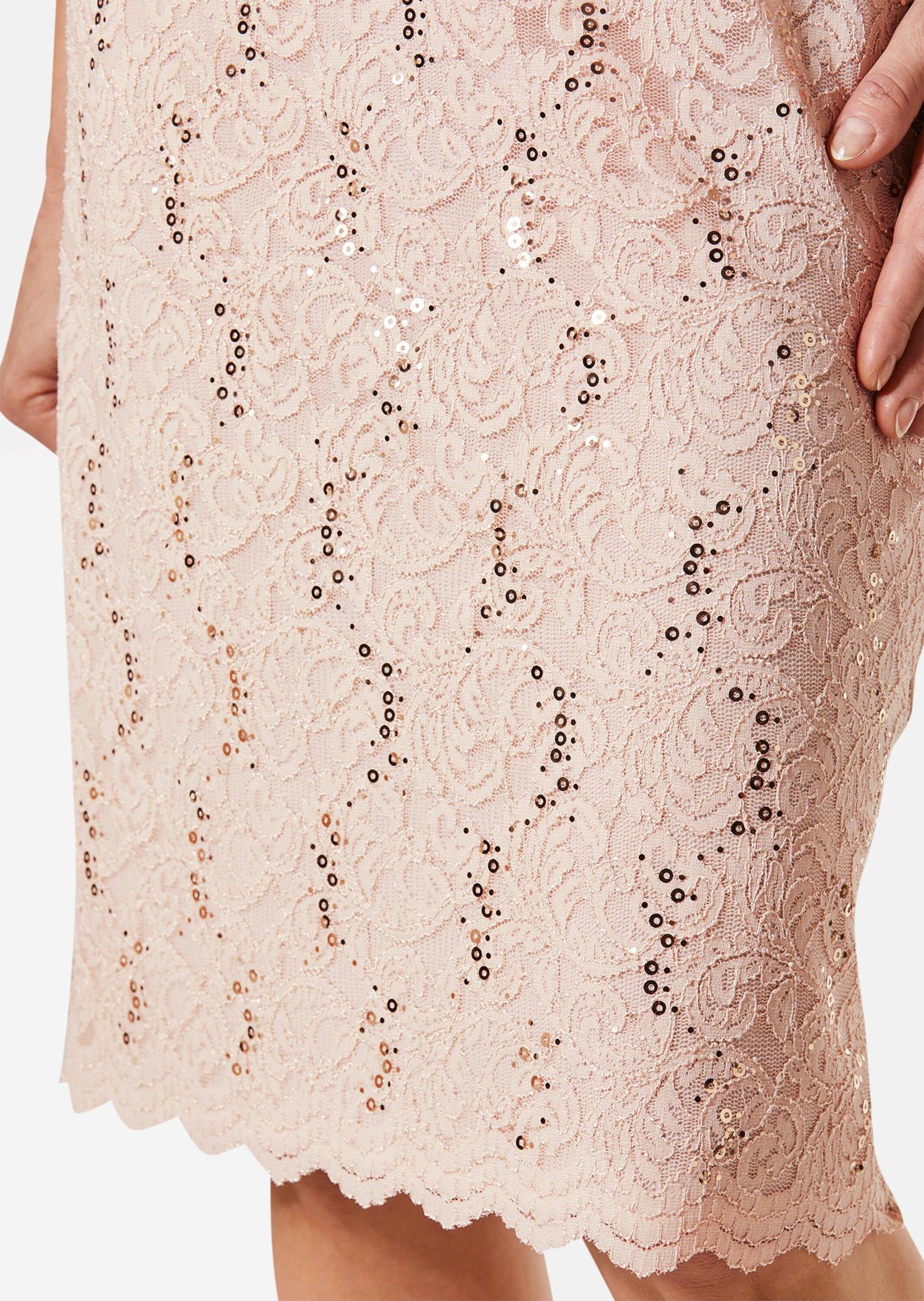 GOLDNER Bleistiftrock Kurzgröße: Schicker Rock aus elastischer Spitze