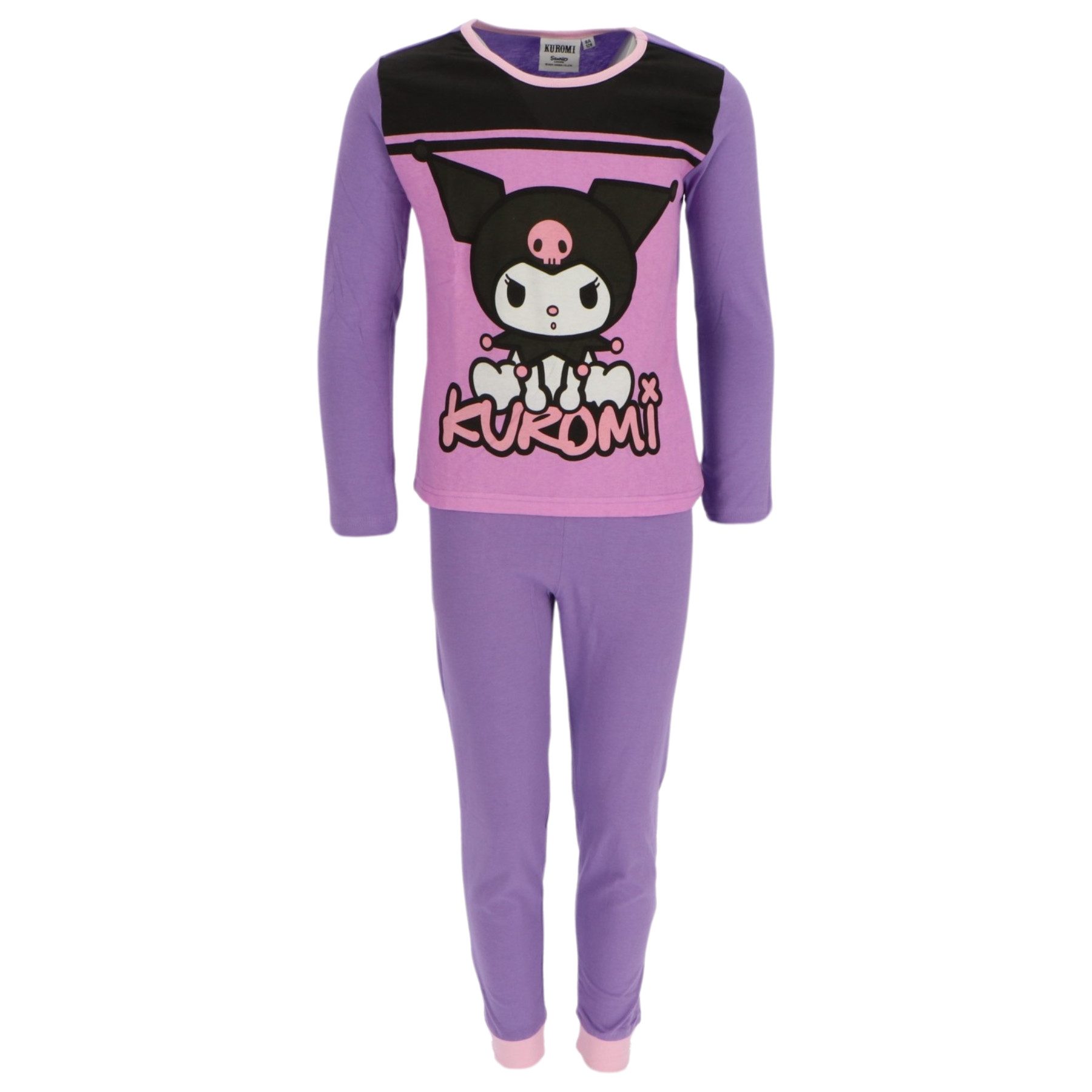 Pyjama Kuromi Kinder Pyjama Schlafanzug Langarm Zweiteiler aus Baumwolle