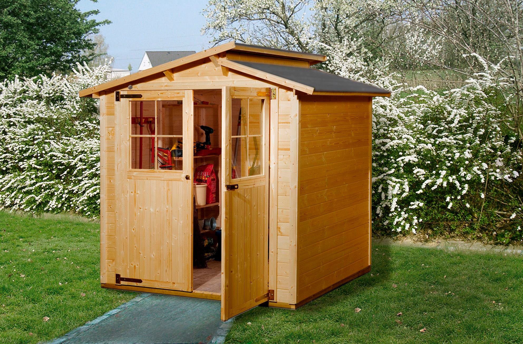 Thumbnail - weka Gartenhaus 323 Gr.2, lasiert, 19 mm, BxT: 290x217 cm