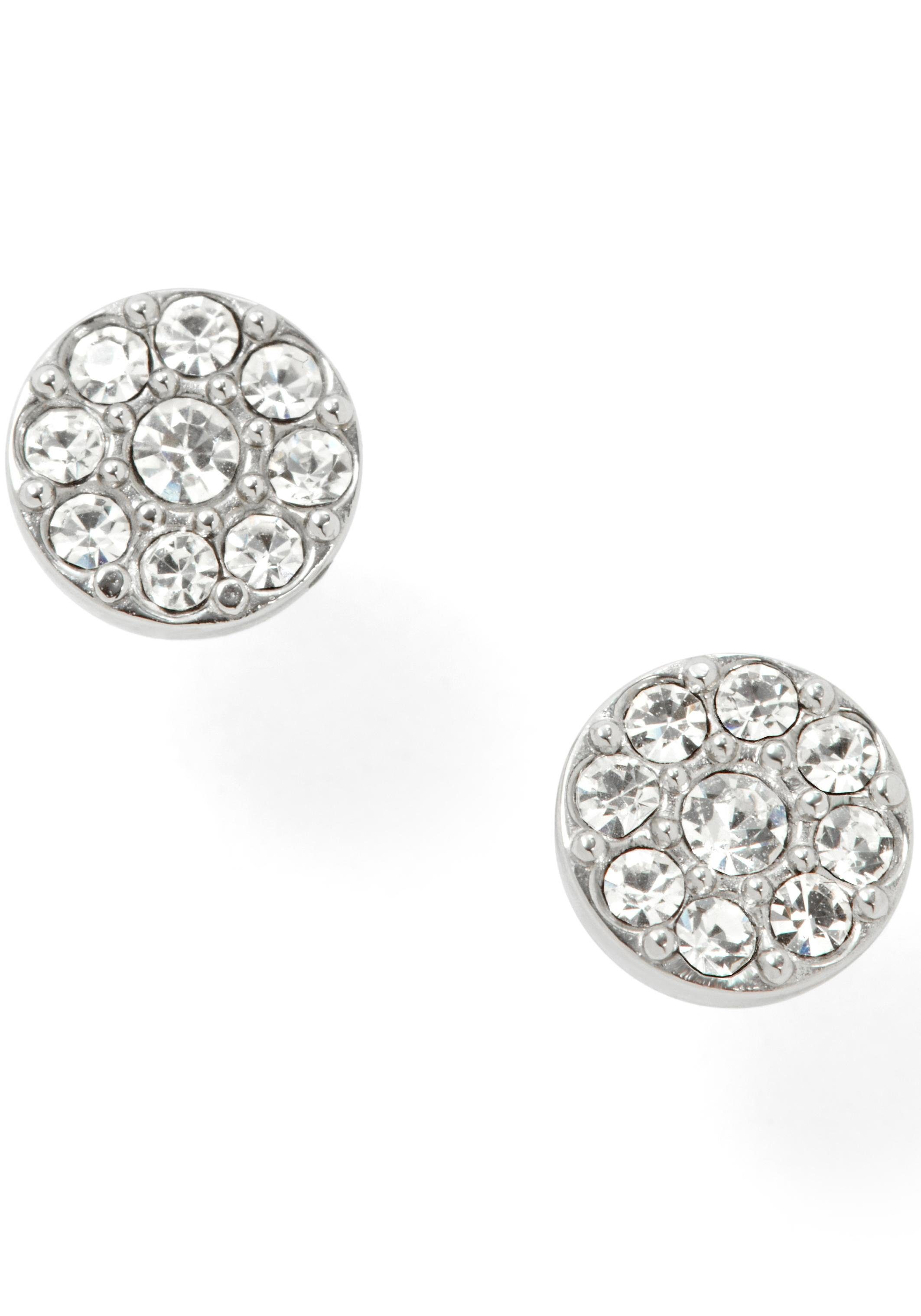 Fossil Paar Ohrstecker Schmuck Geschenk Edelstahl Ohrringe VINTAGE GLITZ, mit Glassteinen