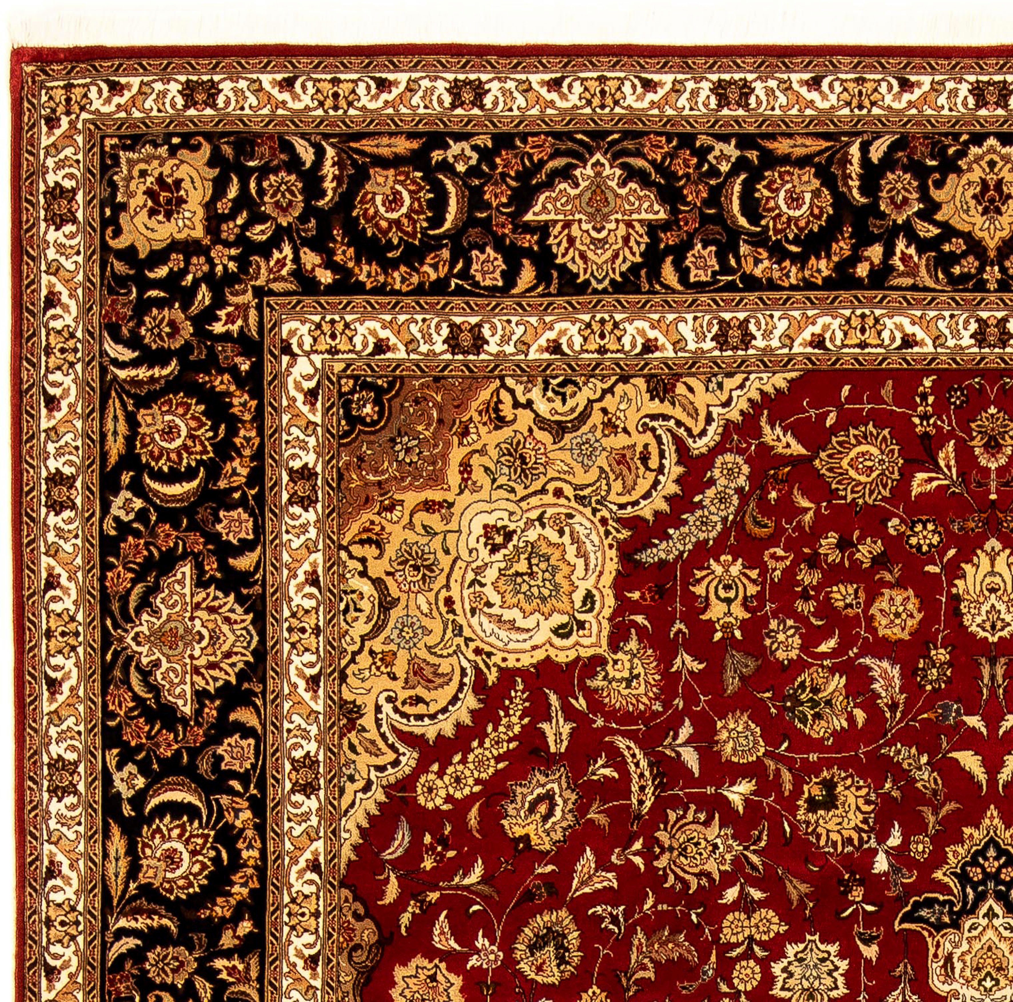 Orientteppich Perser - Täbriz - Einzelstück 350 rechteckig, mm, - morgenland, - Zertifikat 7 Royal Handgeknüpft, 245 Wohnzimmer, cm Höhe: dunkelrot, x mit
