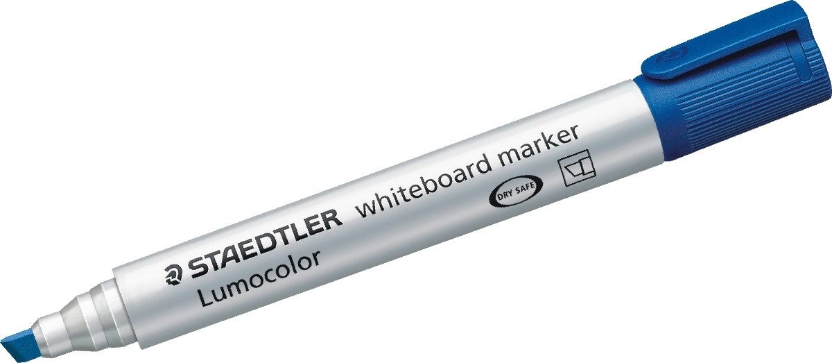 STAEDTLER Whiteboard Marker Whiteboardmarker Lumocolor Keilspitze blau