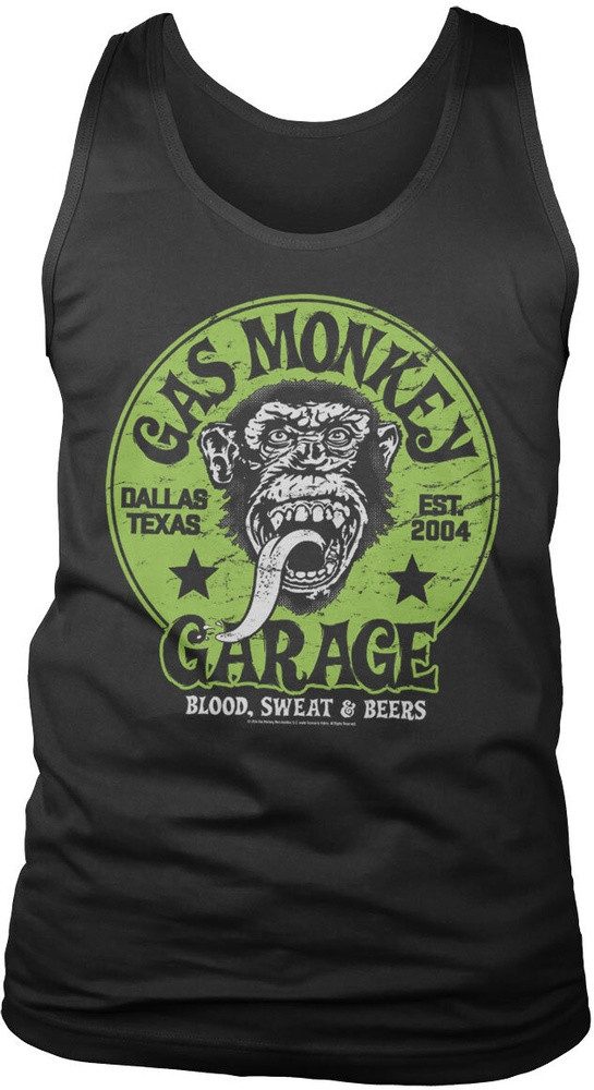 Gas Monkey Garage T-Shirt Green Logo Tank Top