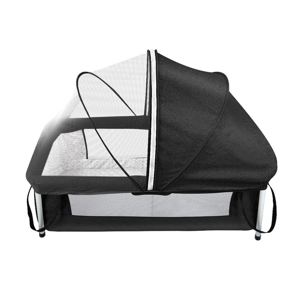 JEOBEST Baby-Reisebett 2-in-1 Reisebett, Faltbares Kinderreisebett Kinderbett mit Moskitonetz, Babybett mit weicher Komfort-Matratze inkl. Rucksack-Tragetasche