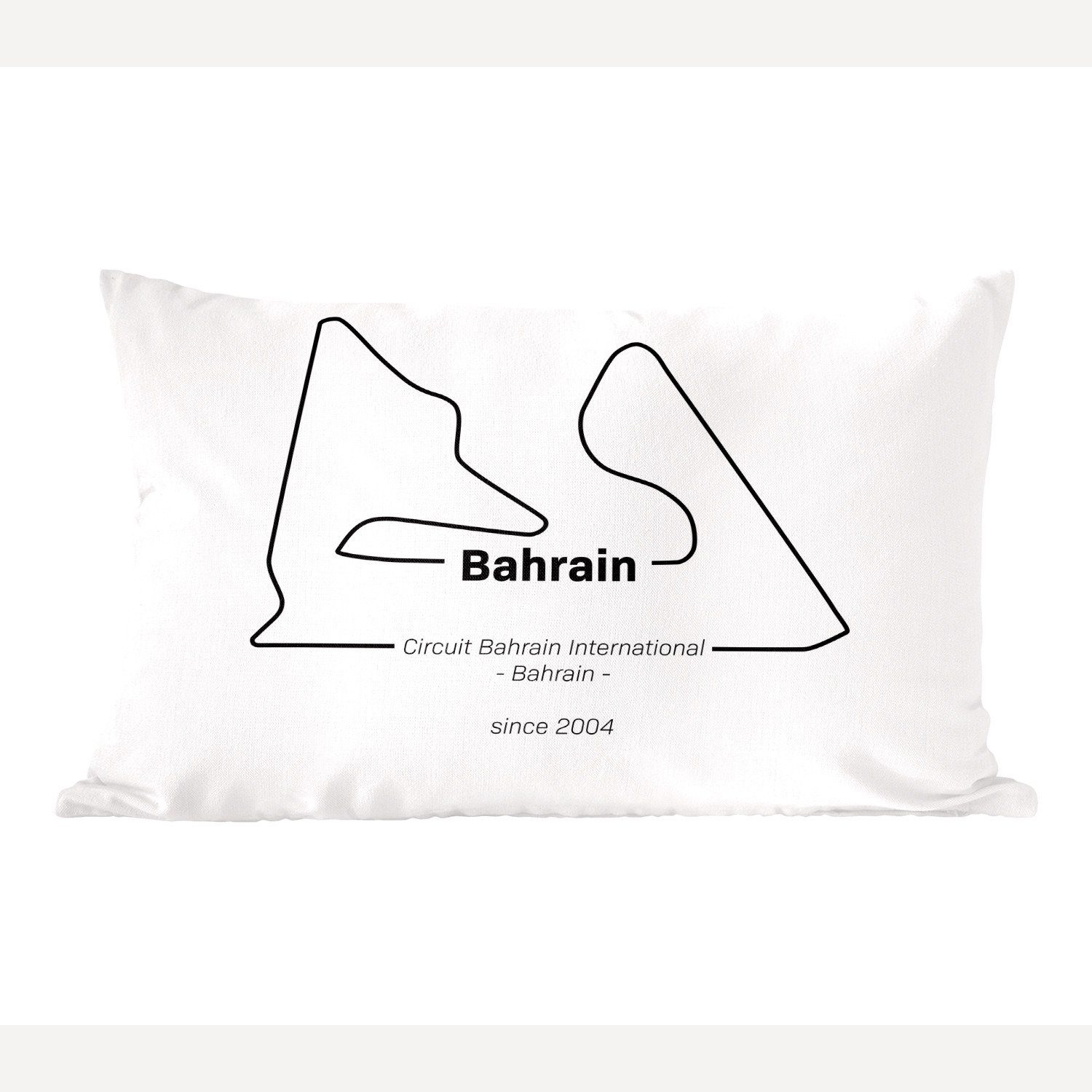 MuchoWow Dekokissen Formel 1 - Bahrain - Rennstrecke, Wohzimmer Dekoration, Zierkissen, Dekokissen mit Füllung, Schlafzimmer