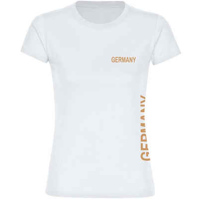 multifanshop T-Shirt Damen Germany - Brust & Seite - Frauen