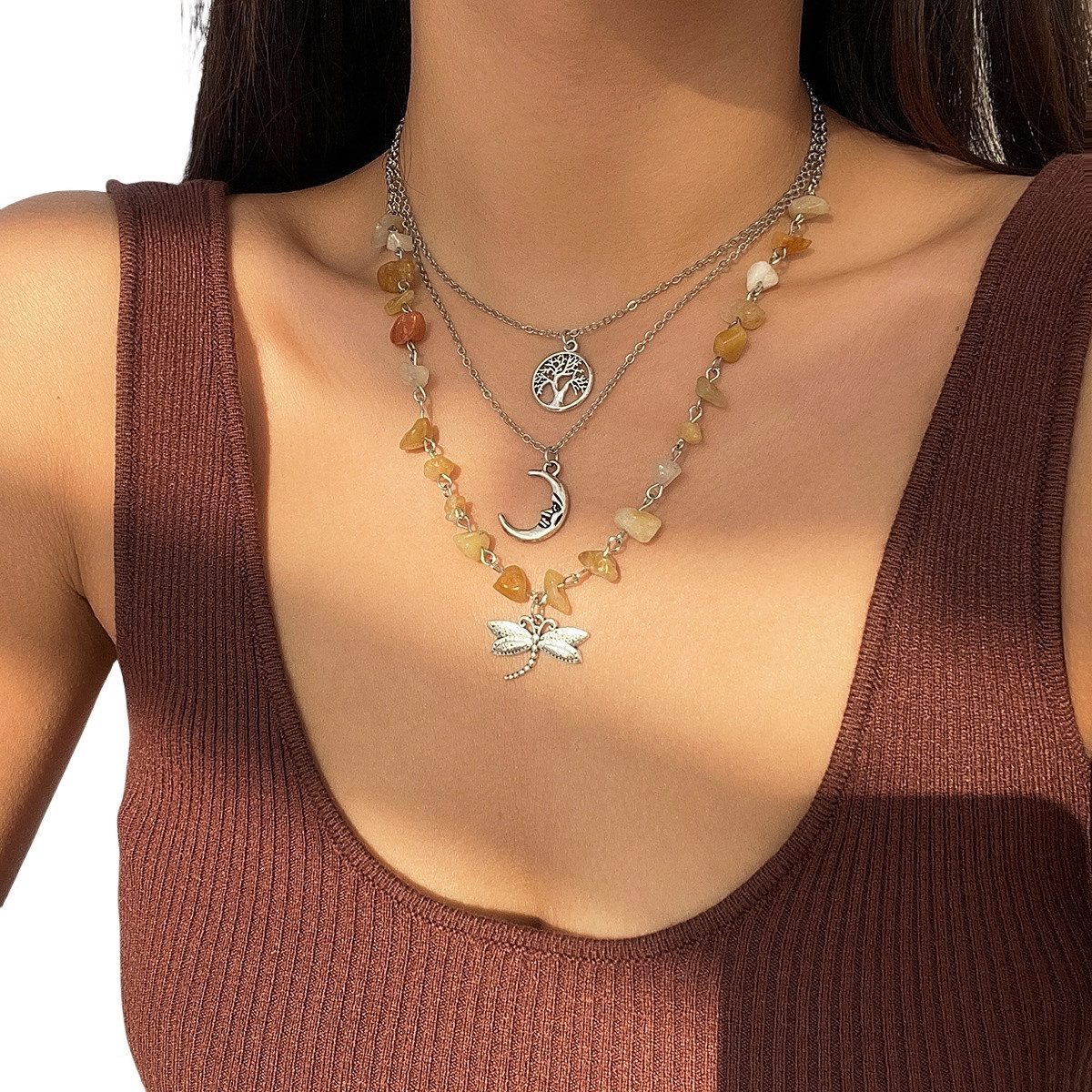 Coonoor Perlenkette Mehrreihige Halsketten für Damen,Boho günstig online kaufen