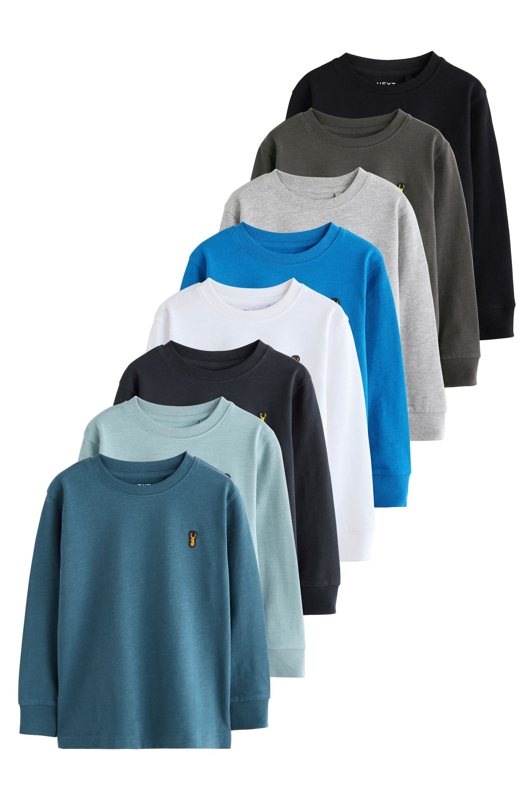 Next T-Shirt Gemütliche Langarmshirts im 8er-Pack (8-tlg)