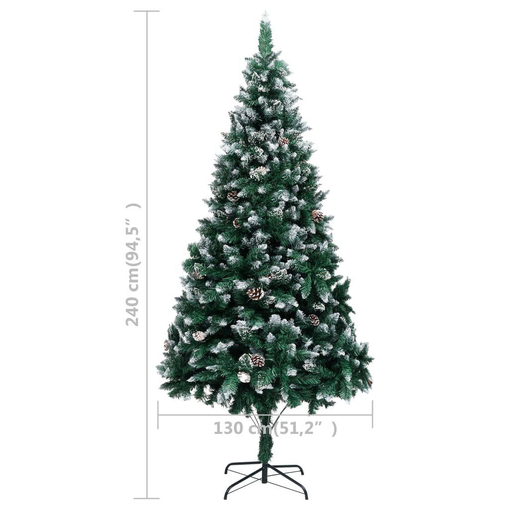 Weihnachtsbaum mit Künstlicher und furnicato Schnee 240 cm Zapfen