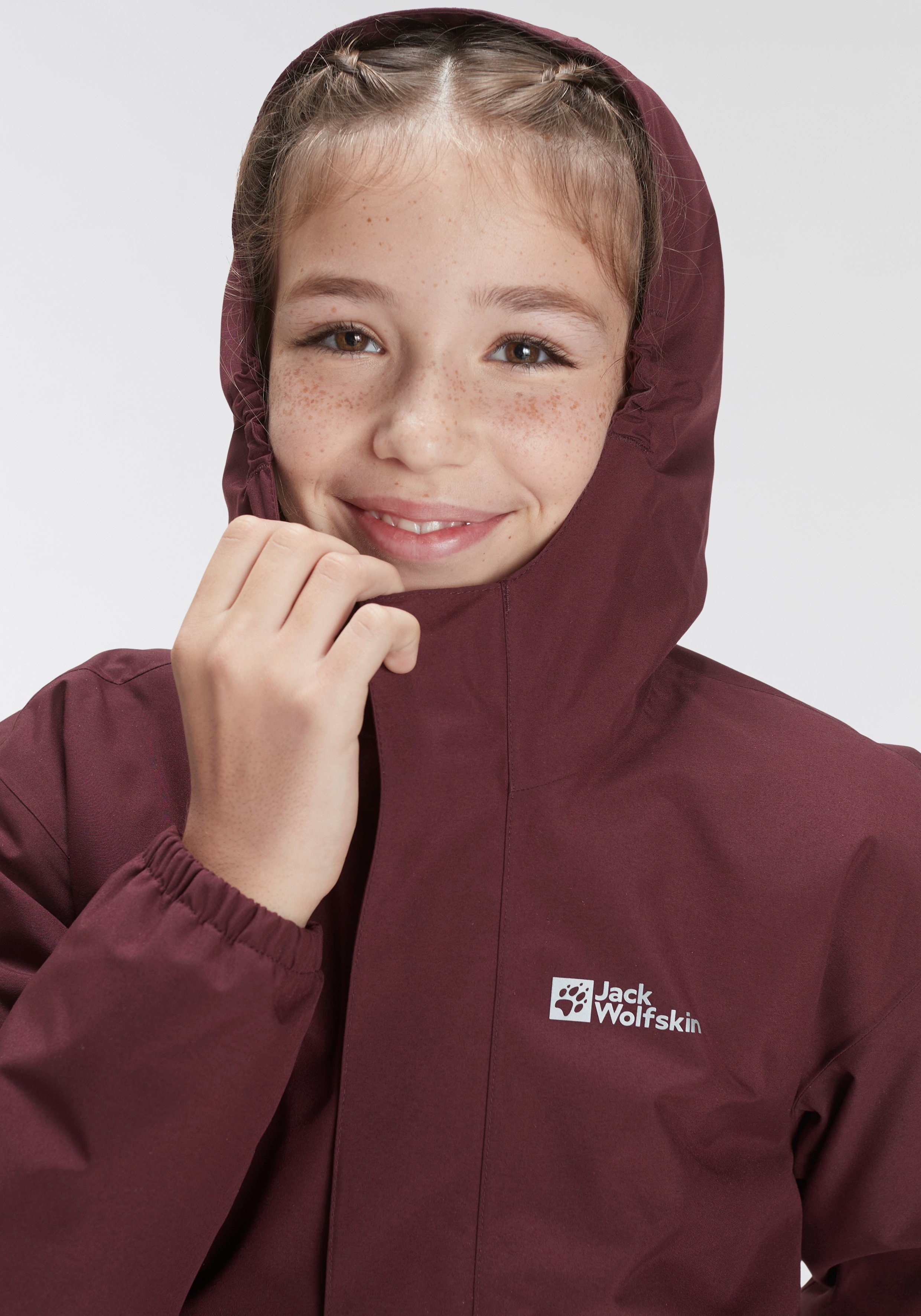 Wolfskin G Jack Bestandteilen mit Outdoorjacke boysenberry JACKET COSY BEAR recycelten