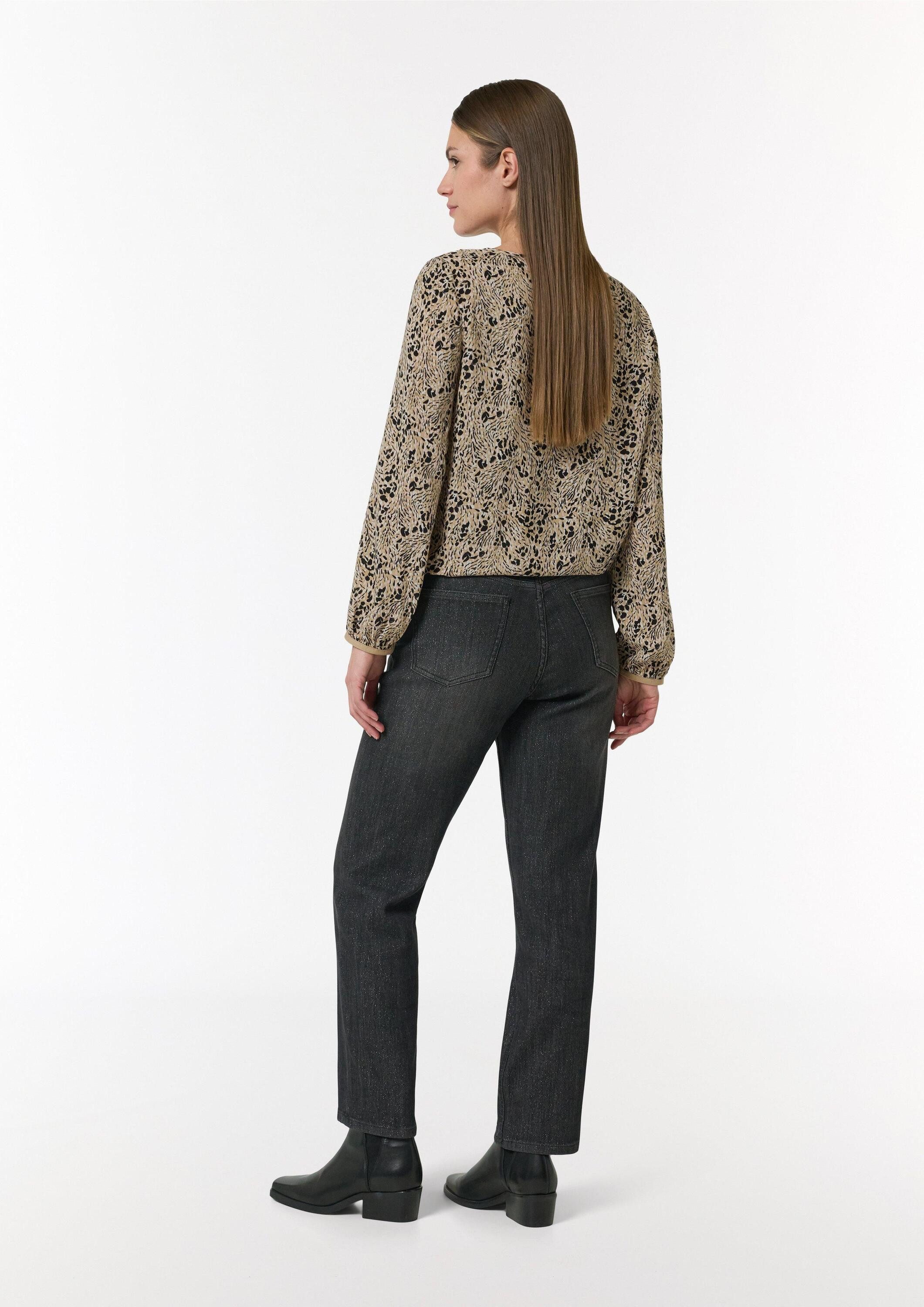 comma Langarmbluse Bluse Bluse mit Bindeband