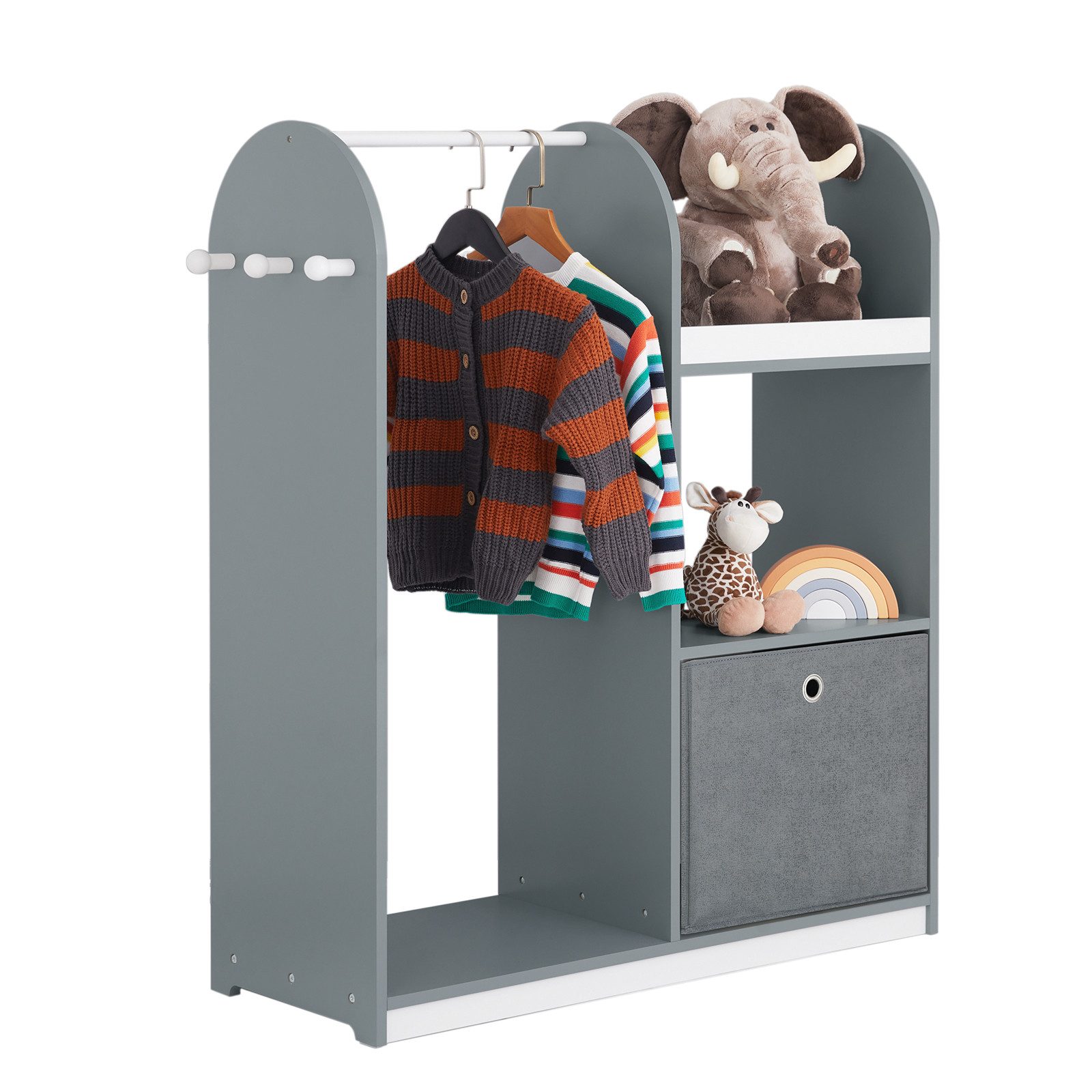 SoBuy Kleiderständer KMB40, Kinderkleiderschrank mit 3 Haken, Kleiderstände günstig online kaufen