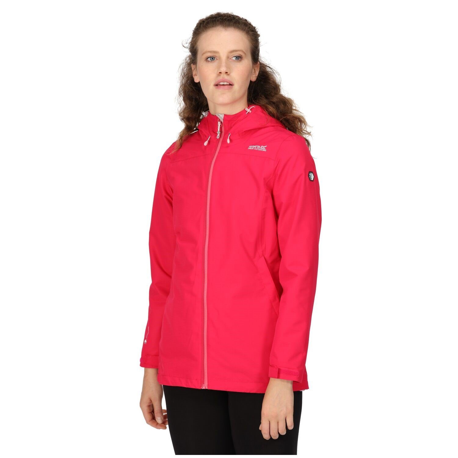 Damen Hamara Regatta III mit Kapuze Regenjacke Wasserabweisend Pink