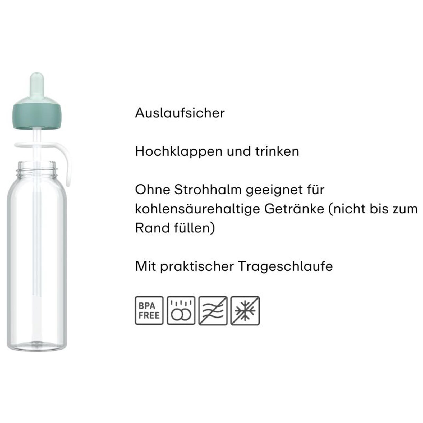 Mepal Trinkflasche Campus 2025 Wasserflasche Flip-Up 500 ml
