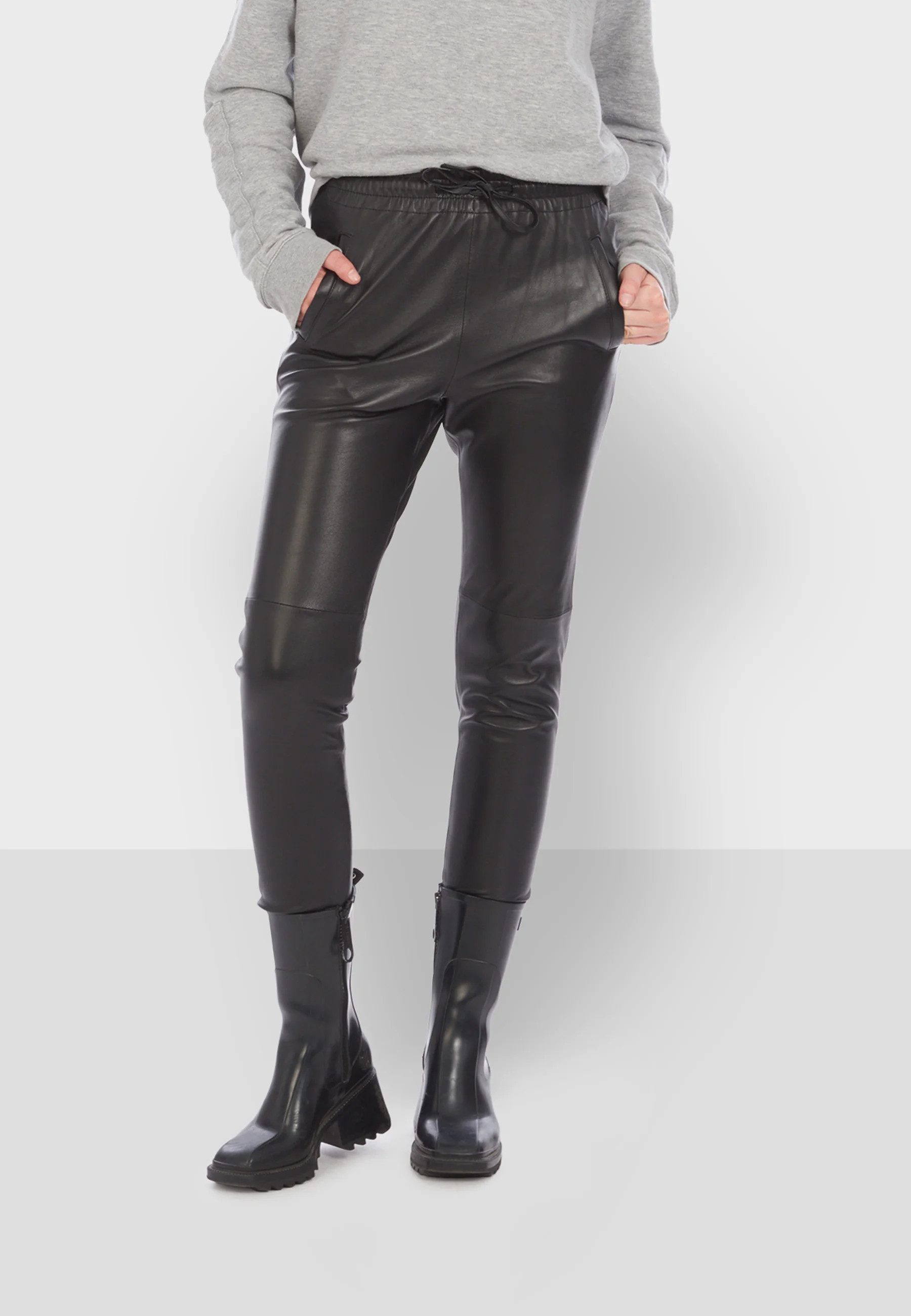 OAKWOOD Lederhose 63641 GIFT SHEEP LEATHER DREAM elastischer Bund mit Tunnelzug