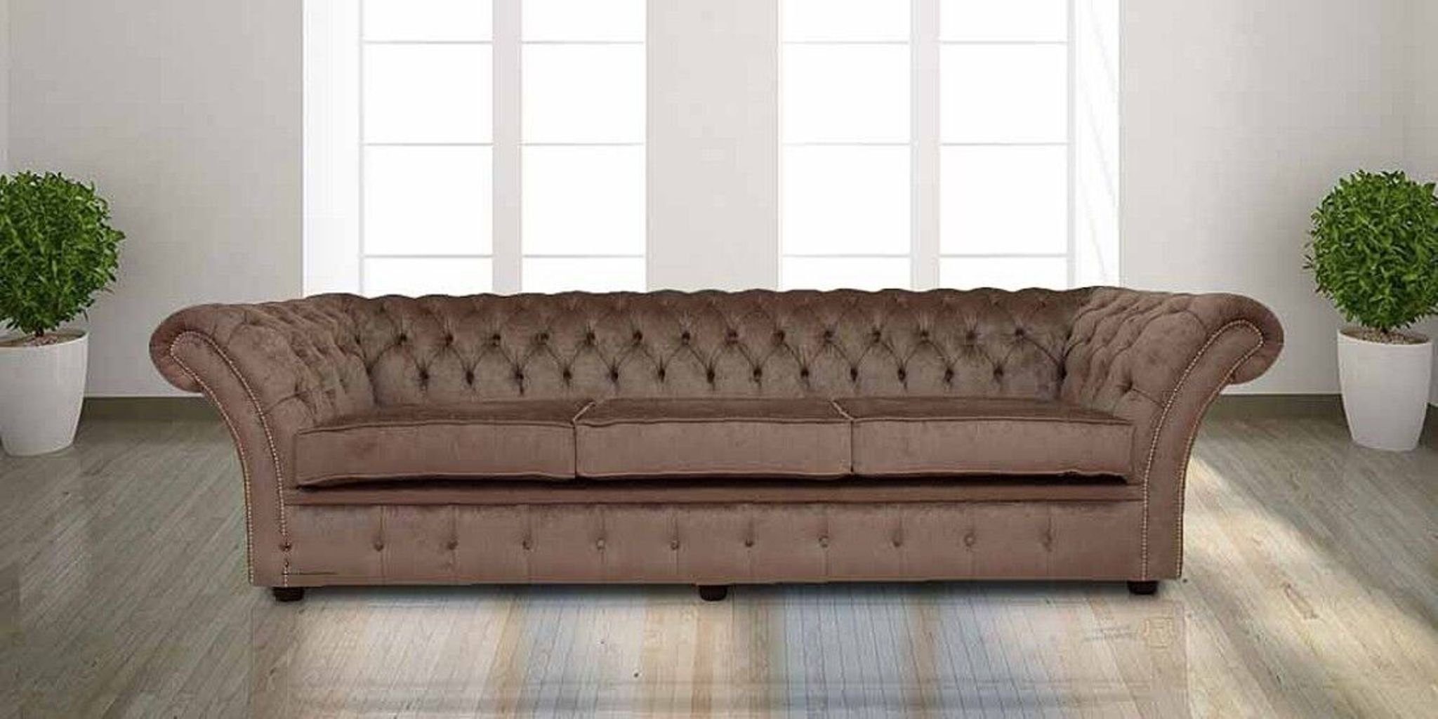 JVmoebel Chesterfield-Sofa, XXL Big Sofa Couch Chesterfield 240cm Polster