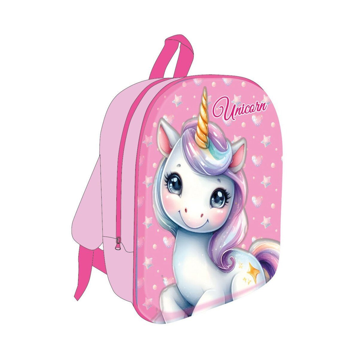 einhorn Kinderrucksack Einhorn 3D Rucksack Kinder – Star Tasche 30cm (1-tlg)