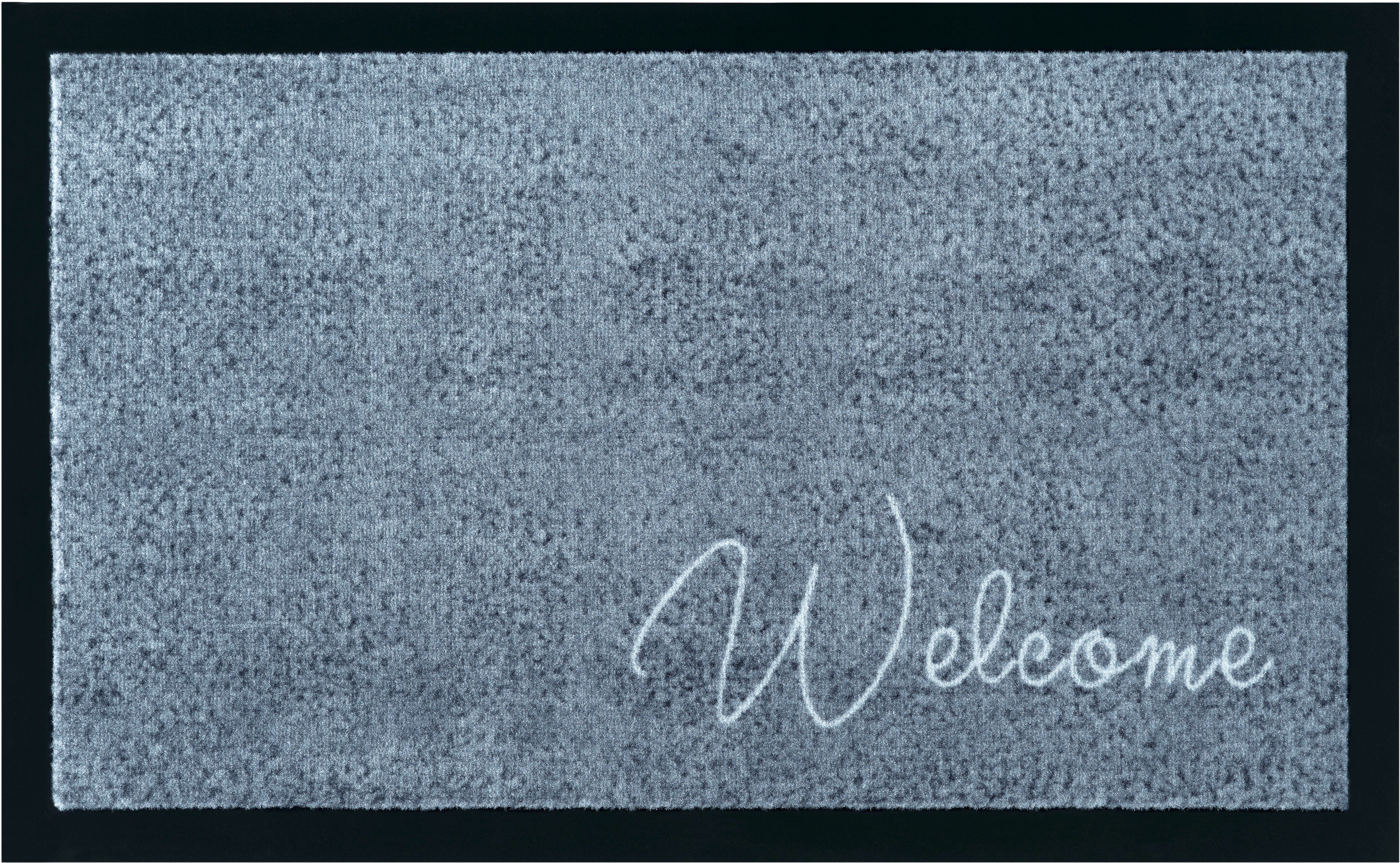 Fußmatte Welcome, Home affaire, rechteckig, Höhe: 5 mm, Waschbar, Robust,  Pflegeleicht, Rutschfest, mit Spruch | Flachgewebe-Teppiche