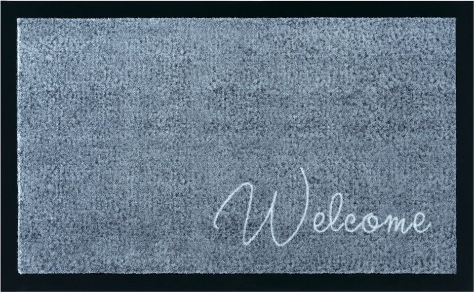 Fußmatte Welcome, Home affaire, rechteckig, Höhe: 5 mm, Waschbar, Robust,  Pflegeleicht, Rutschfest, mit Spruch