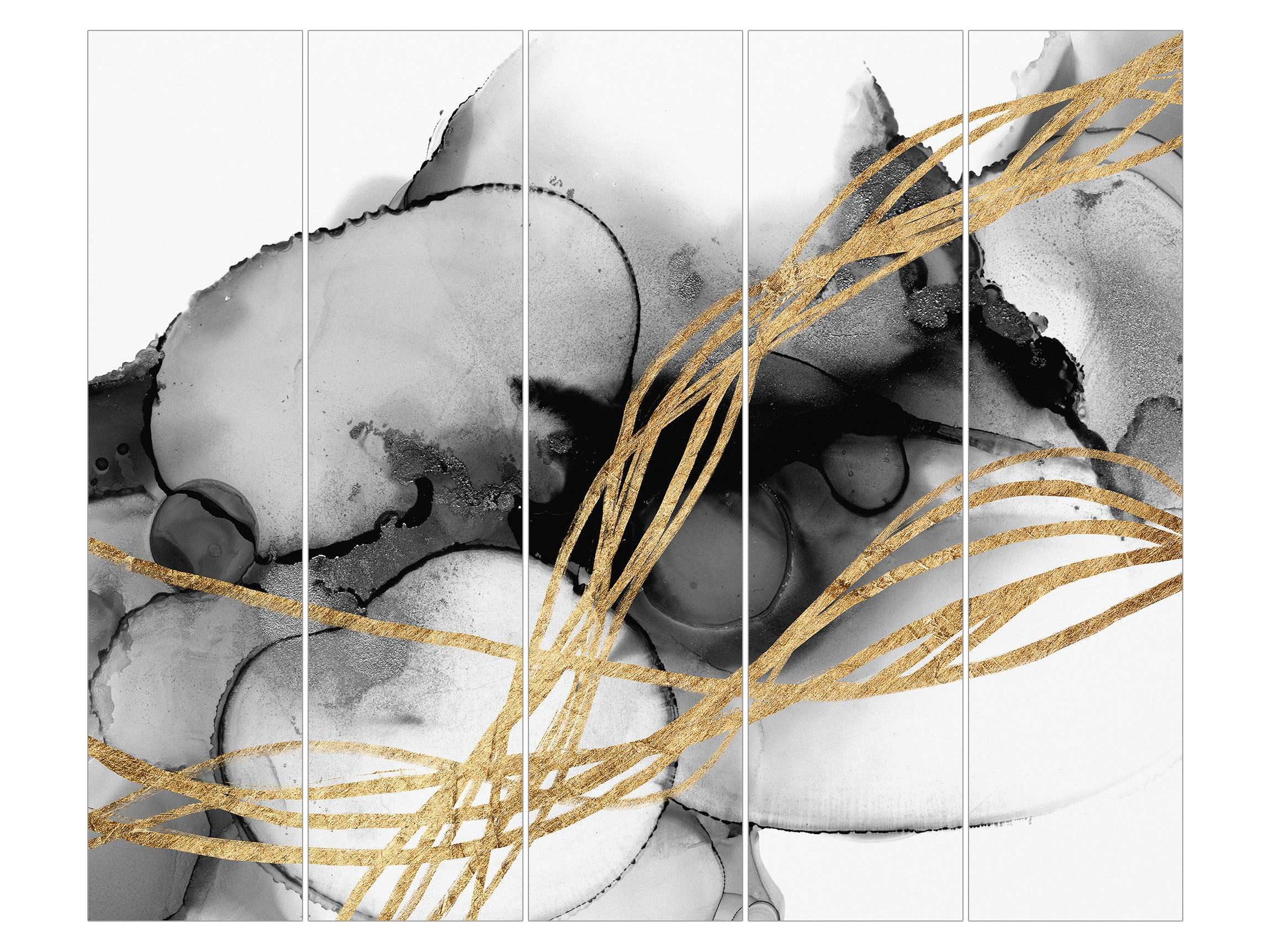 Bilderdepot24 Schiebegardine Flächenvorhang blickdicht Schwarze Tusche günstig online kaufen