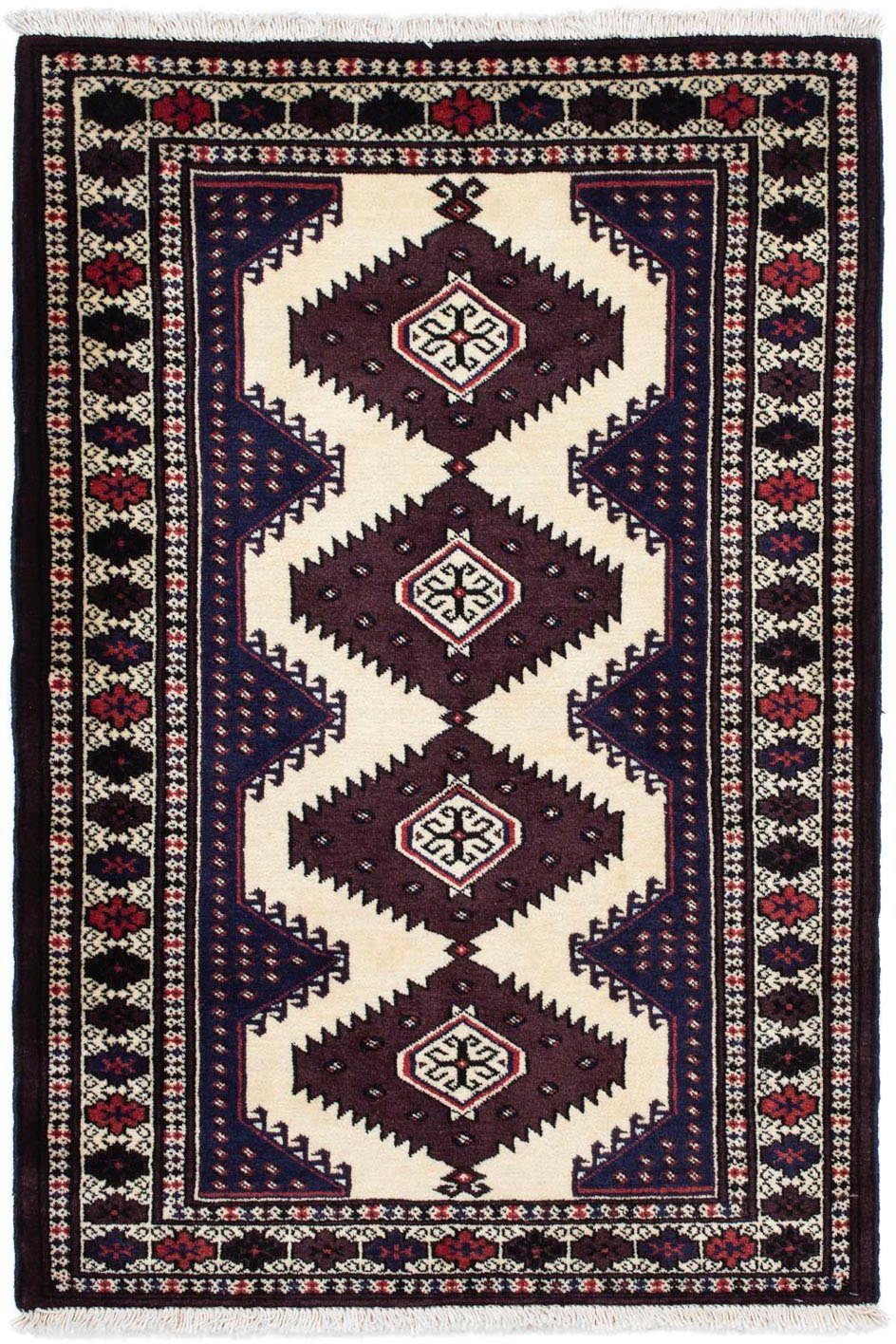 135 Höhe: Turkaman mm, Wollteppich cm, Medaillon rechteckig, 6 90 mit morgenland, Unikat Zertifikat x