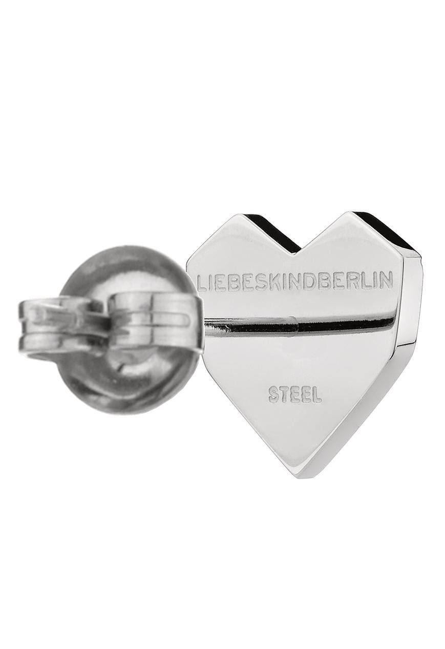 Liebeskind Berlin Paar Ohrstecker Schmuck Geschenk Edelstahl Ohrringe Herz – Bild 3 von 5