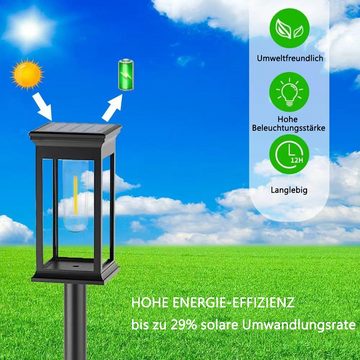 GelldG LED Solarleuchte Solarlampen für Außen Garten, 4 Stück Solarleuchten