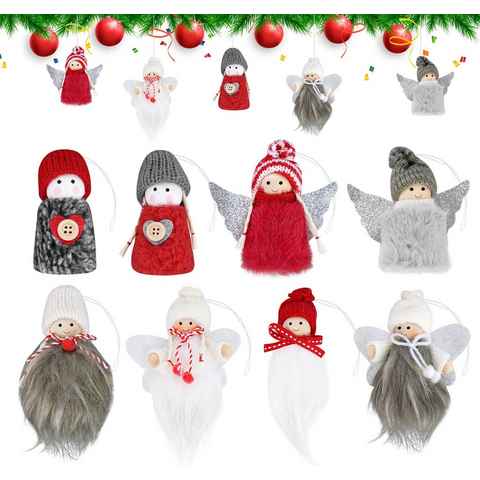 Homewit Christbaumschmuck 8 Stück kleiner Engel-Ornamente für Weihnachtsbaum