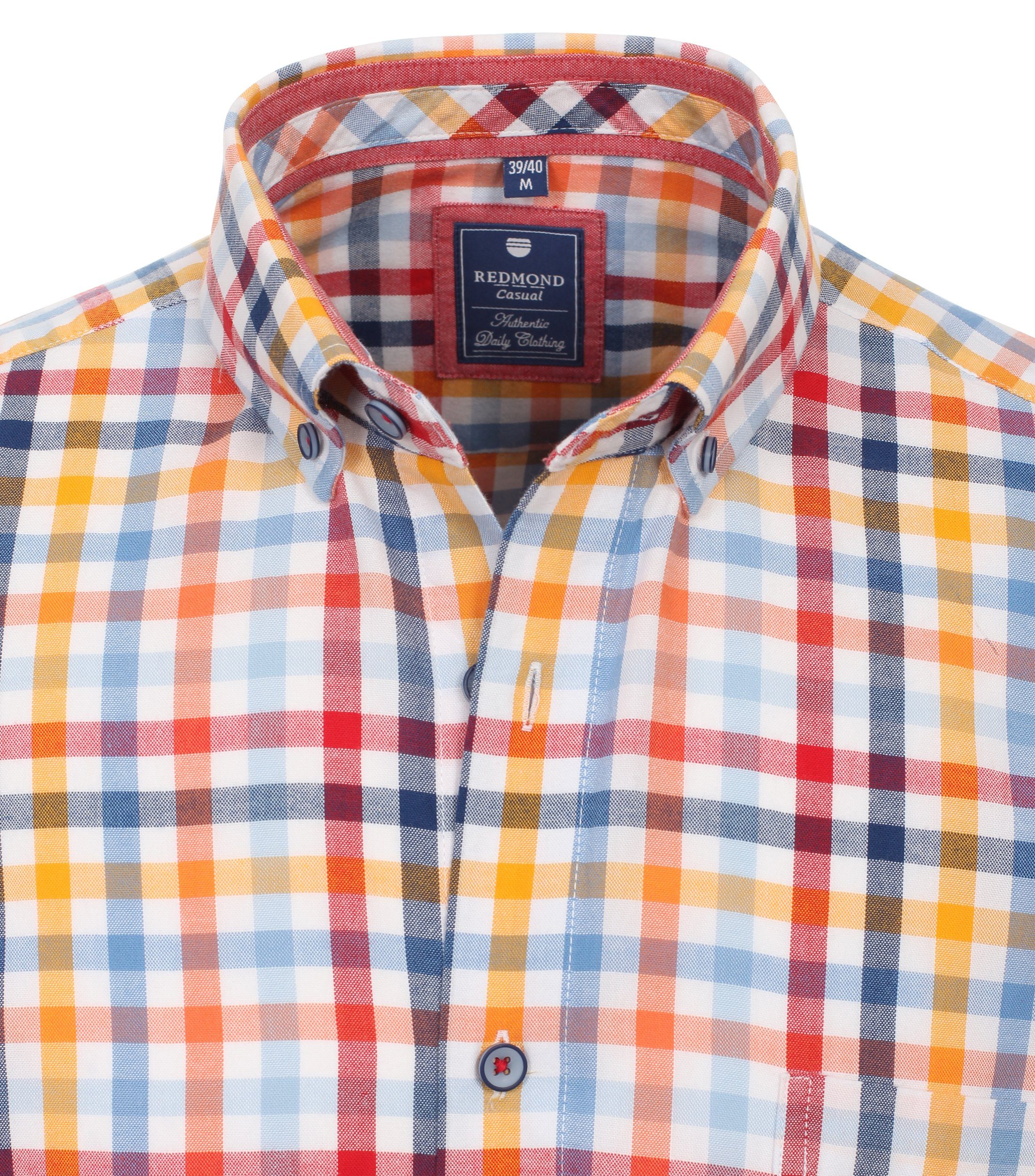 Redmond Kurzarmhemd kariert Comfort Fit