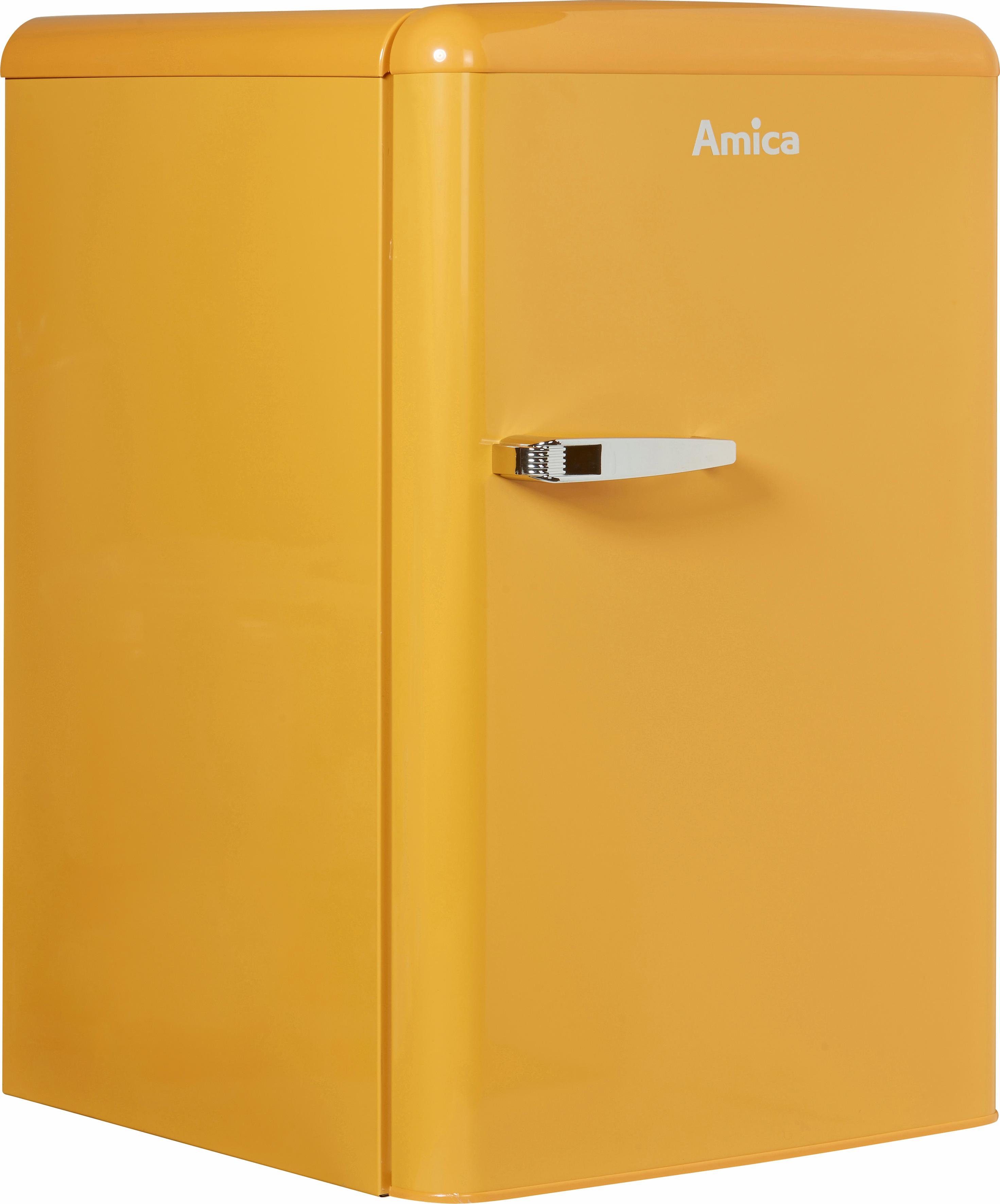 Amica Table Top Kühlschrank KS cm gelb 55 Y, breit 15613 hoch, cm 87,5