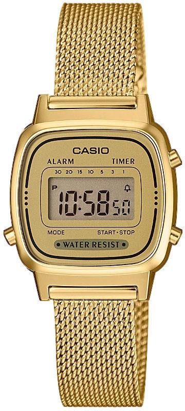 Casio Collection Chronograph LA670WEMY-9EF, Quarzuhr, Armbanduhr, Damenuhr, digital, Stoppfunktion