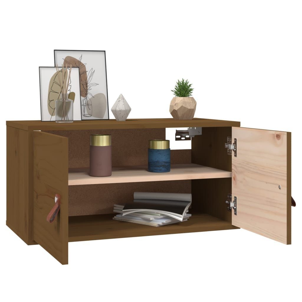 furnicato Wandregal Wandschrank Honigbraun 60x30x30 Massivholz cm Kiefer