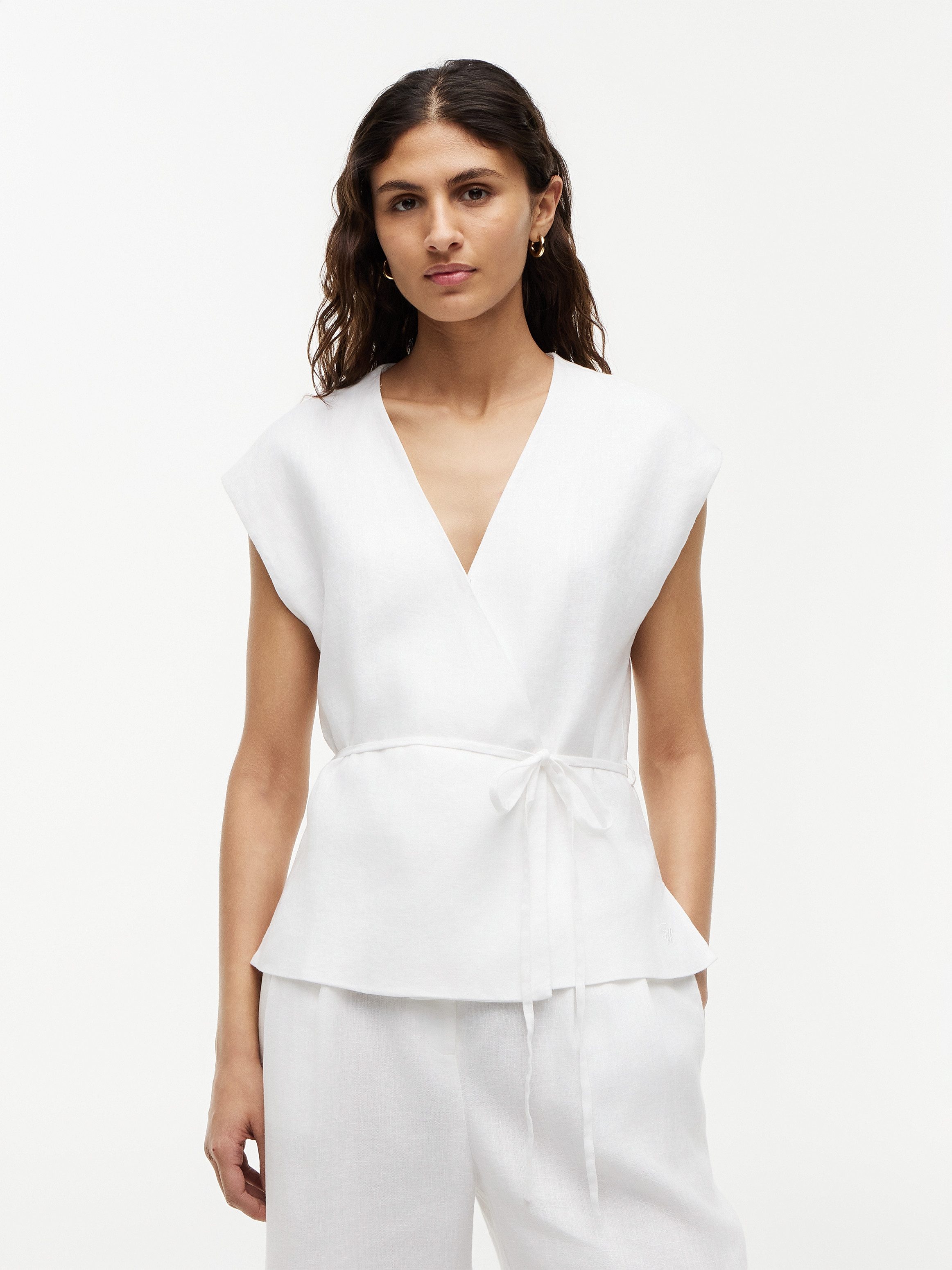 Tommy Hilfiger ESS LINEN WRAP TIE NS VEST Materialmix, Bindeband