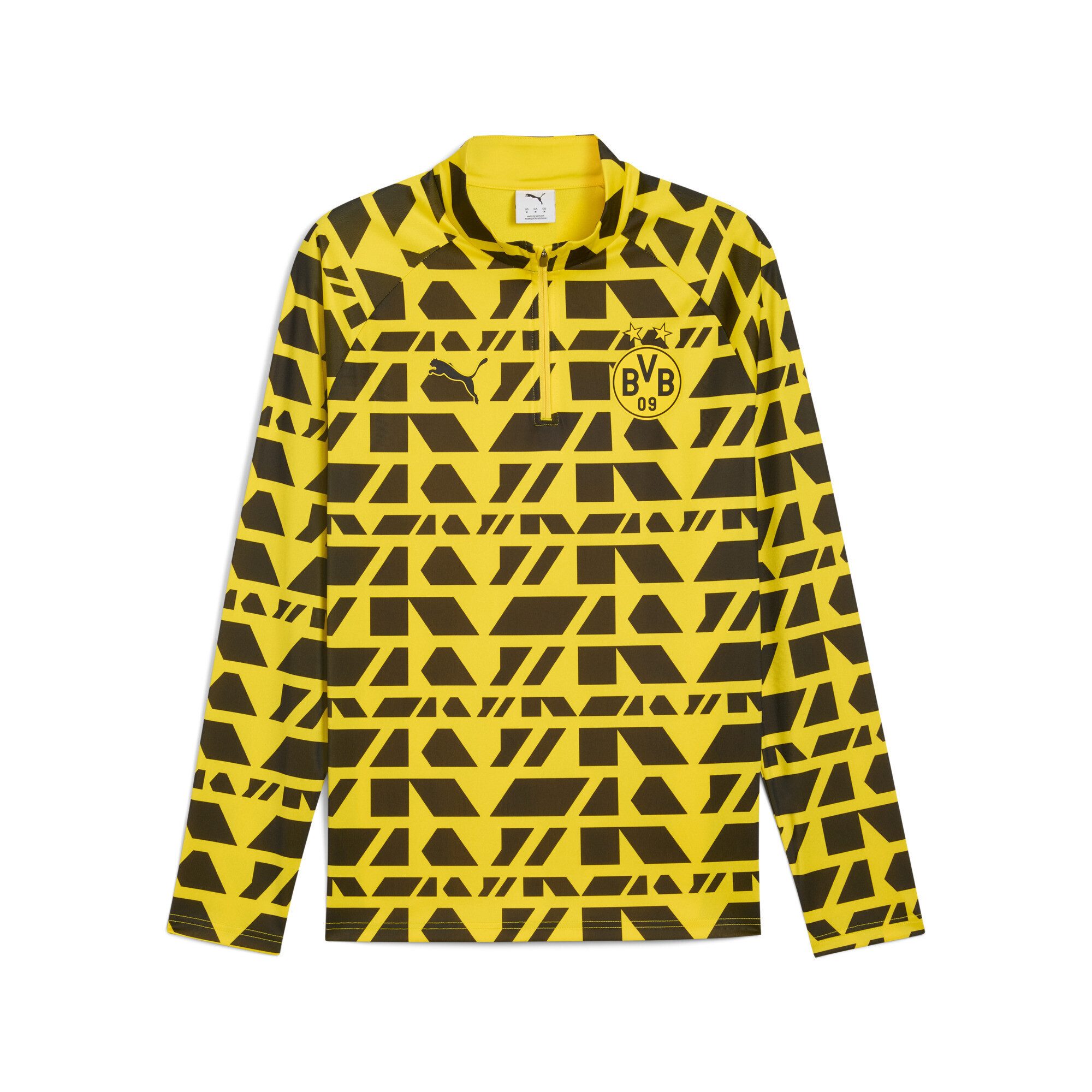 PUMA T-Shirt Borussia Dortmund Aufwärmoberteil mit viertellangem