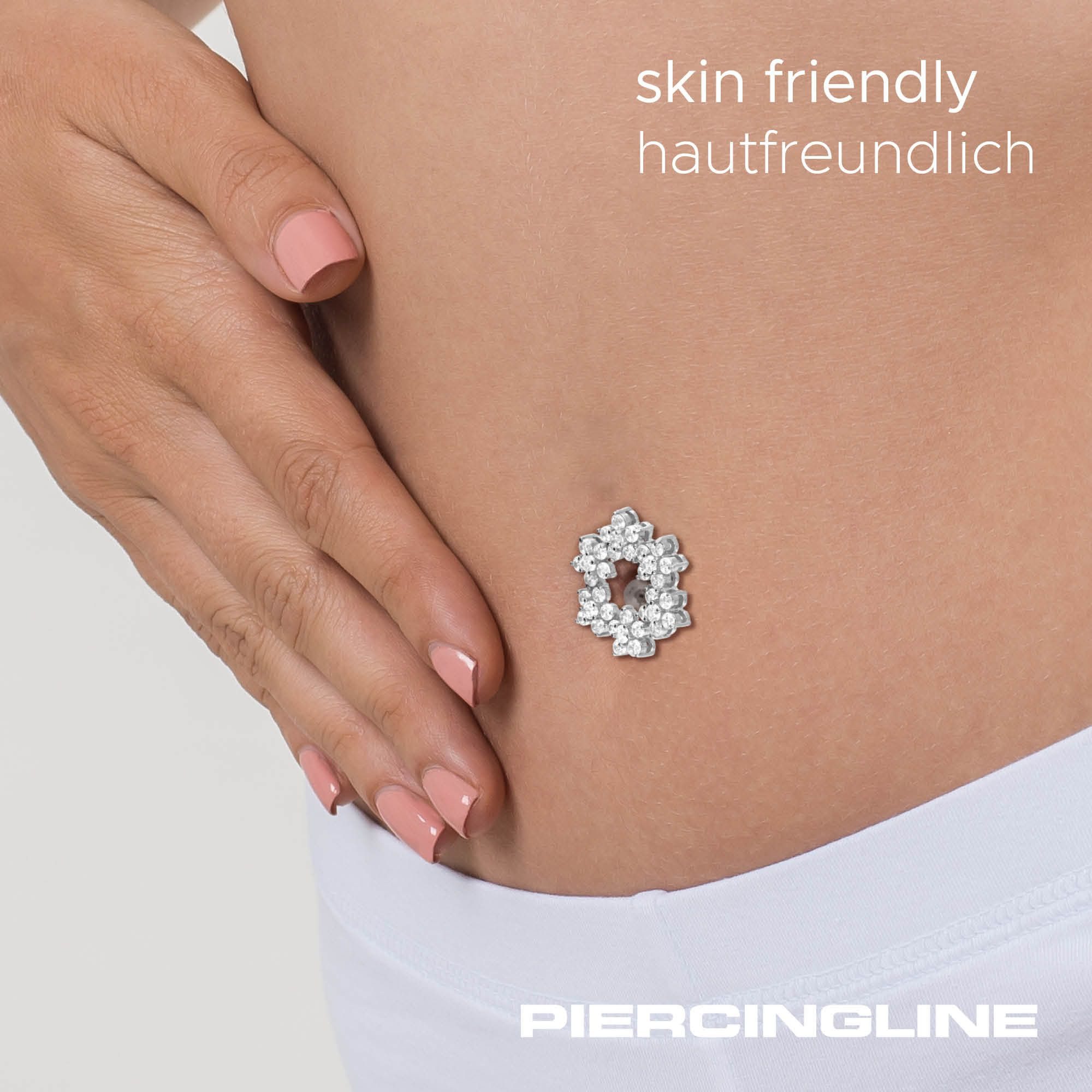 PIERCINGLINE Bauchnabelpiercing Chirurgenstahl Bananabell BLUMENKRANZ (Bananabells, 1-tlg) – Bild 5 von 5