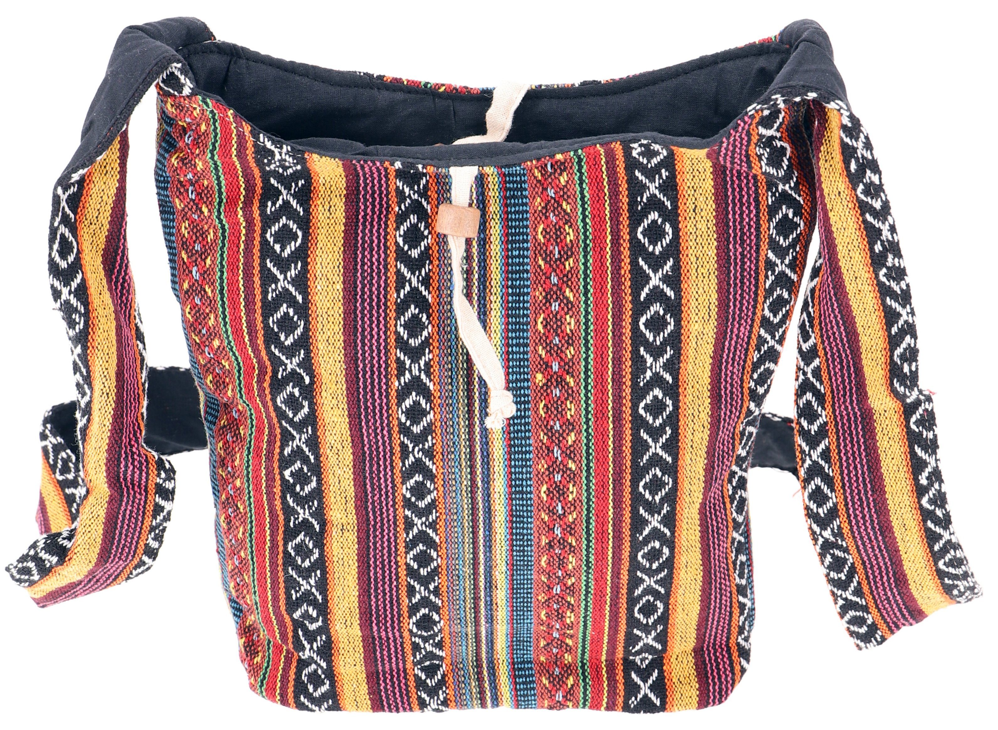 Guru-Shop Schultertasche,.. Schulterbeutel, Schultertasche orange/bunt Boho Kleiner