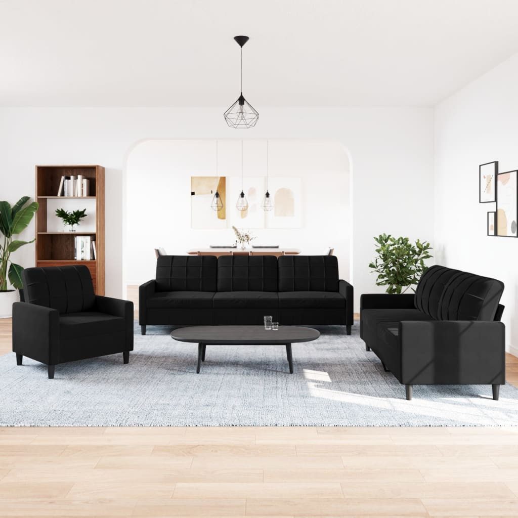 vidaXL Sofa 3-tlg. Sofagarnitur mit Kissen günstig online kaufen
