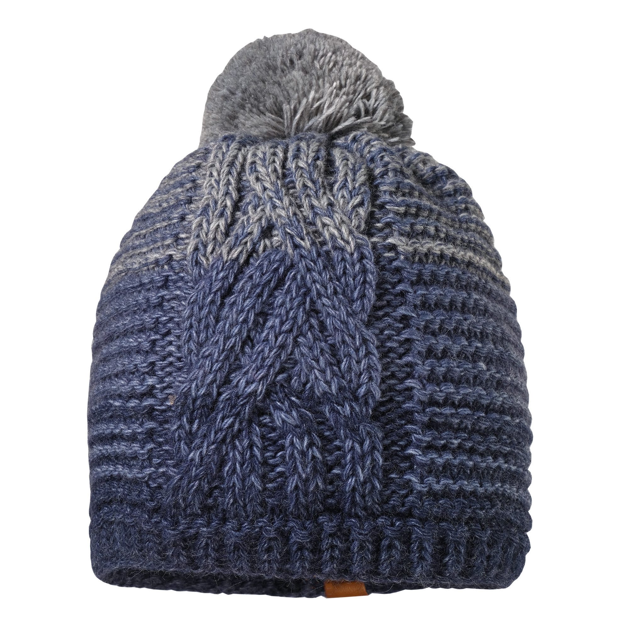 MAXIMO Strickmütze KIDS-Mütze, Formstrick, Rippe Futter Made in Germany