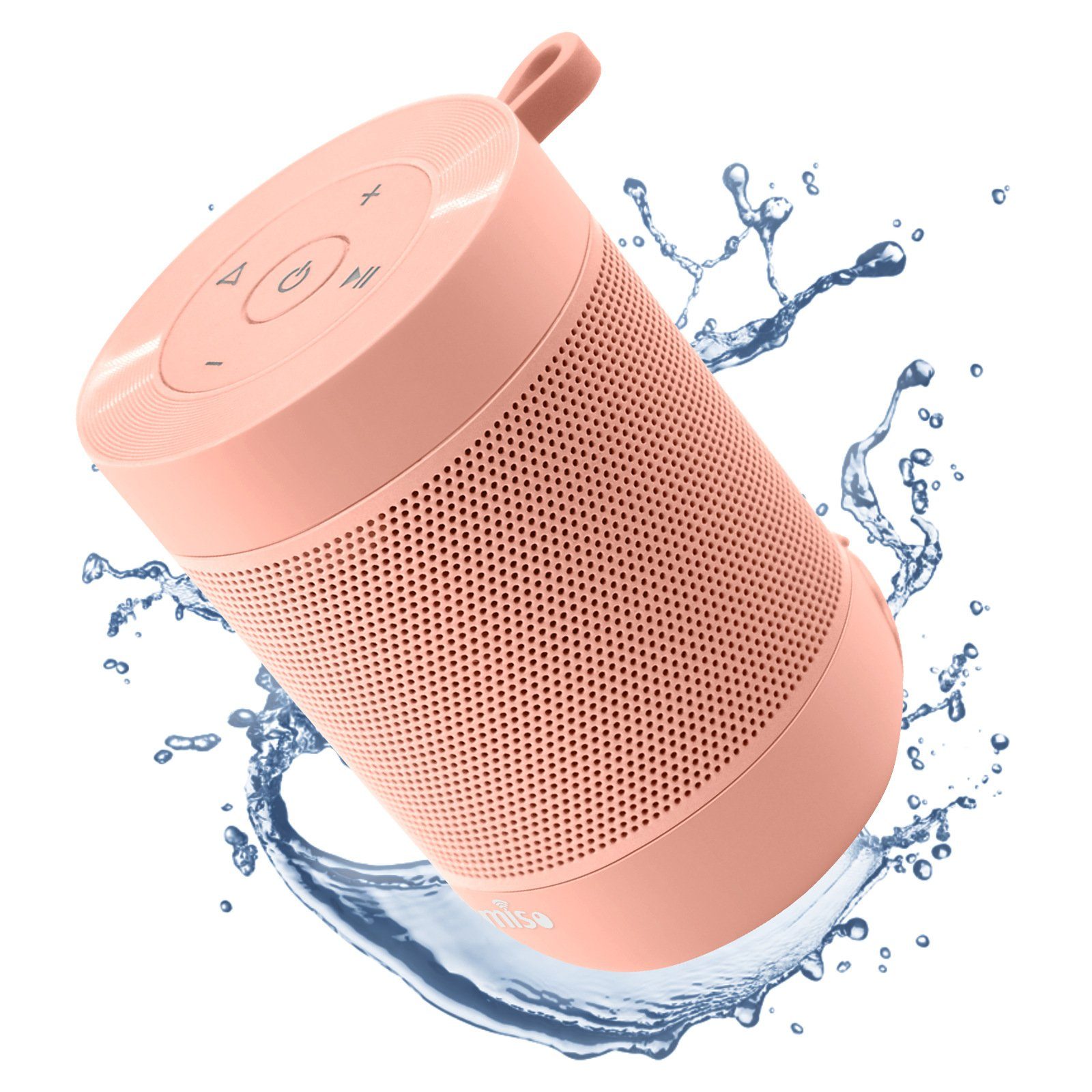 autolock Bluetooth Lautsprecher Musikbox Tragbarer Bluetooth Box mit 360° Lautsprecher (Stereo Sound,IPX7 Wasserdicht Bluetooth-Lautsprecher) pink | Lautsprecher
