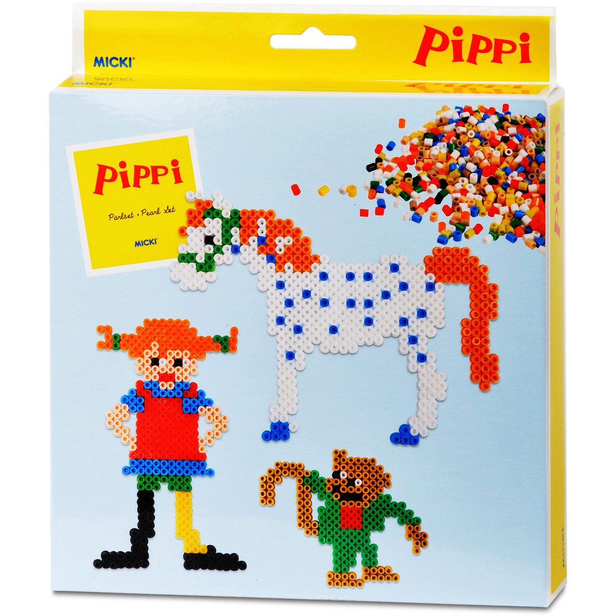 Pippi Langstrumpf Bügelperlen Pippi Langstrumpf Unisex Kinder, (2000-tlg), Perlen, Bastelperlen, Steckperlen, Kreativperlen, Kreativset