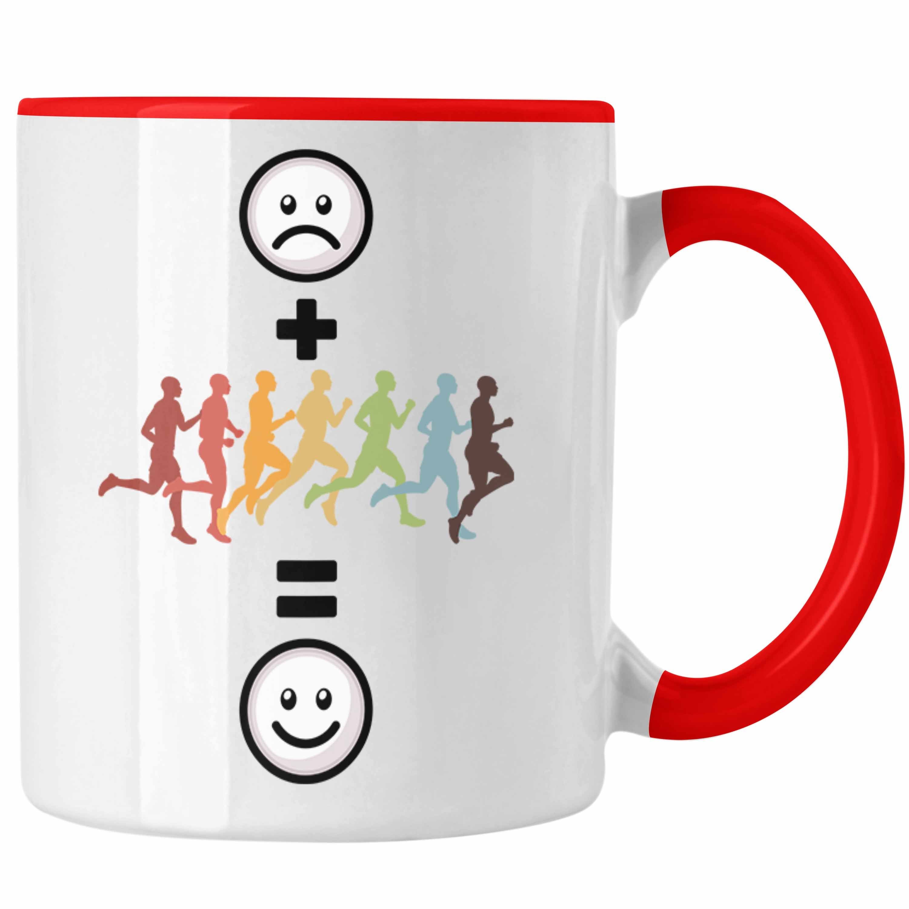 Trendation Tasse Joggen Tasse Geschenk für Jogger, Marathon-Läufer Geburtstag Lustige G Rot