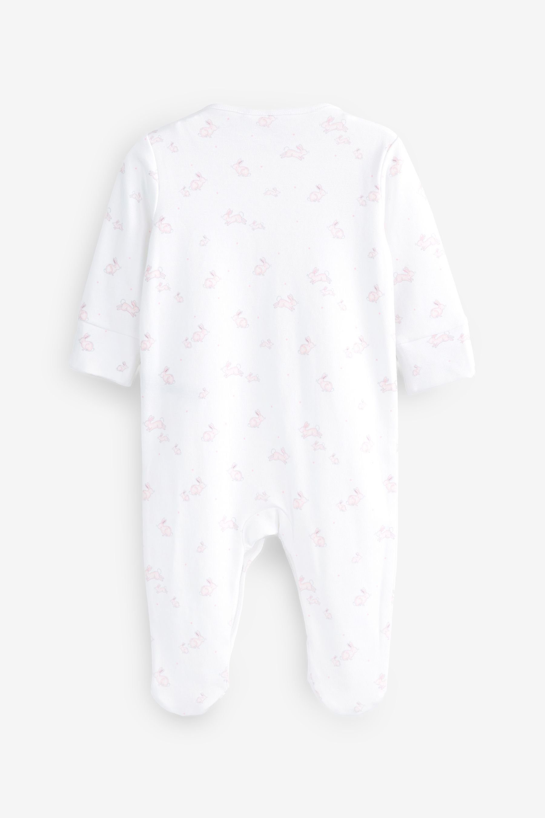 Next Schlafoverall 4 x Delicate Pink Pale Babys (4-tlg) Schlafanzüge für Bunny